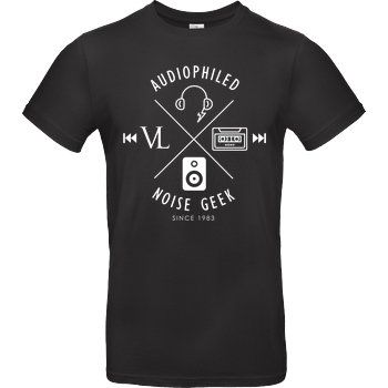 Vincent Lee Vincent Lee Music - Audiophiled weiss T-Shirt B&C EXACT 190 - Schwarz
