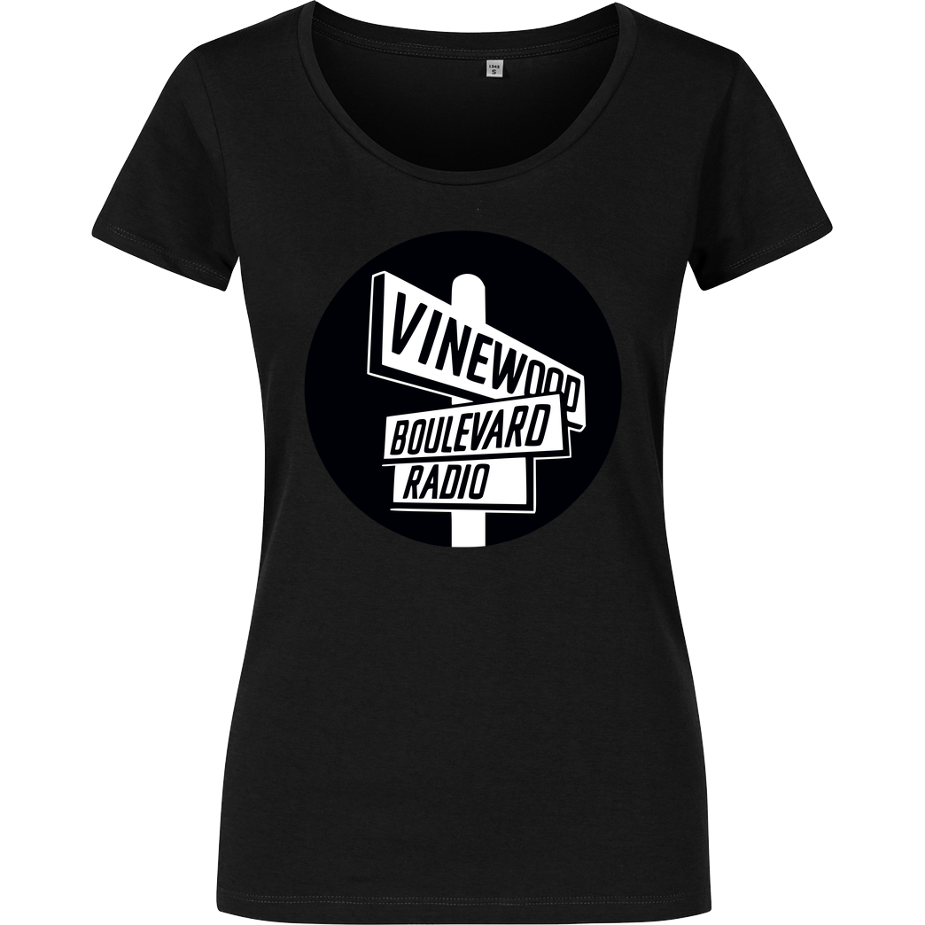 3dsupply Original Vinewood Boulevard Radio T-Shirt Damenshirt schwarz
