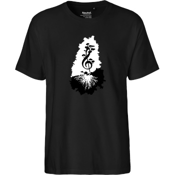 Lone Lobo Violinschlüssel T-Shirt Fairtrade T-Shirt - schwarz
