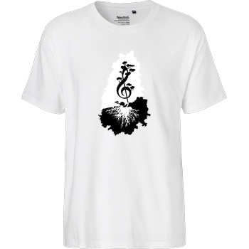 Lone Lobo Violinschlüssel T-Shirt Fairtrade T-Shirt - weiß