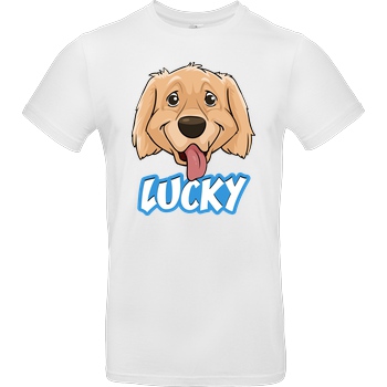 WASWIR WASWIR - Lucky Schriftzug T-Shirt B&C EXACT 190 - Weiß