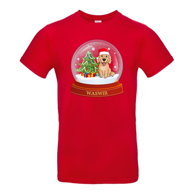 WASWIR - WASWIR - Schneekugel Lucky - T-Shirt - B&C EXACT 190 - Rot