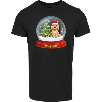 WASWIR WASWIR - Schneekugel Lucky T-Shirt Hausmarke T-Shirt  - Schwarz