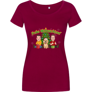 WASWIR - Weihnachten Damenshirt berry