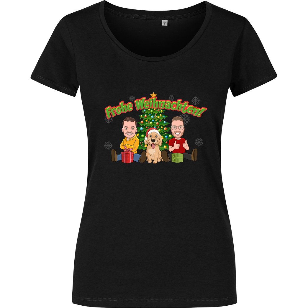 WASWIR WASWIR - Weihnachten T-Shirt Damenshirt schwarz