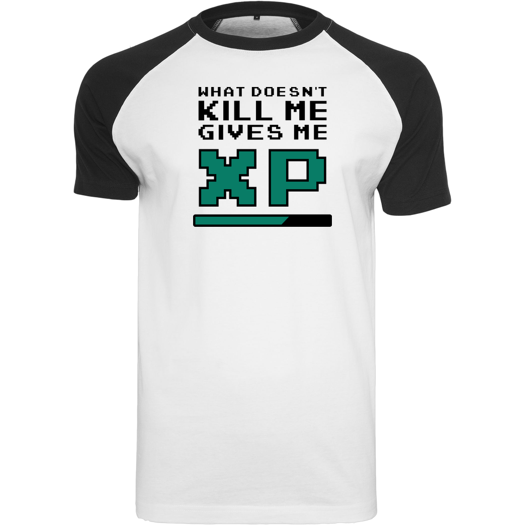 bjin94 What doesn't Kill Me T-Shirt Raglan-Shirt weiß