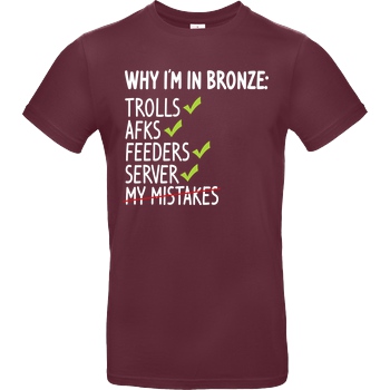 IamHaRa Why i'm bronze T-Shirt B&C EXACT 190 - Bordeaux