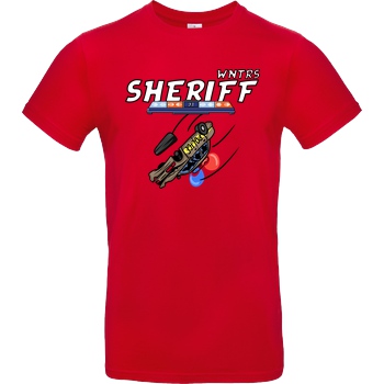 WNTRS WNTRS - Sheriff Car T-Shirt B&C EXACT 190 - Rot