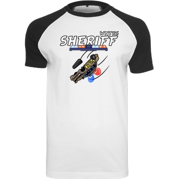 WNTRS WNTRS - Sheriff Car T-Shirt Raglan-Shirt weiß