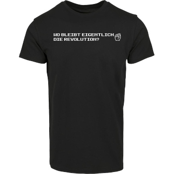 None Wo bleibt eigentlich die Revolution? T-Shirt Hausmarke T-Shirt  - Schwarz