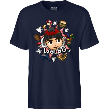 WoloU Wolou - Logo T-Shirt Fairtrade T-Shirt - navy