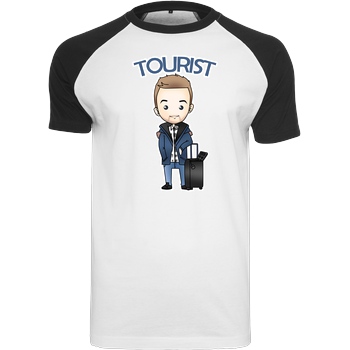 YAWS YAWS - Tourist T-Shirt Raglan-Shirt weiß