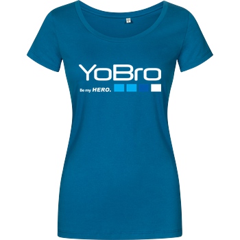 FilmenLernen.de YoBro Hero T-Shirt Damenshirt petrol