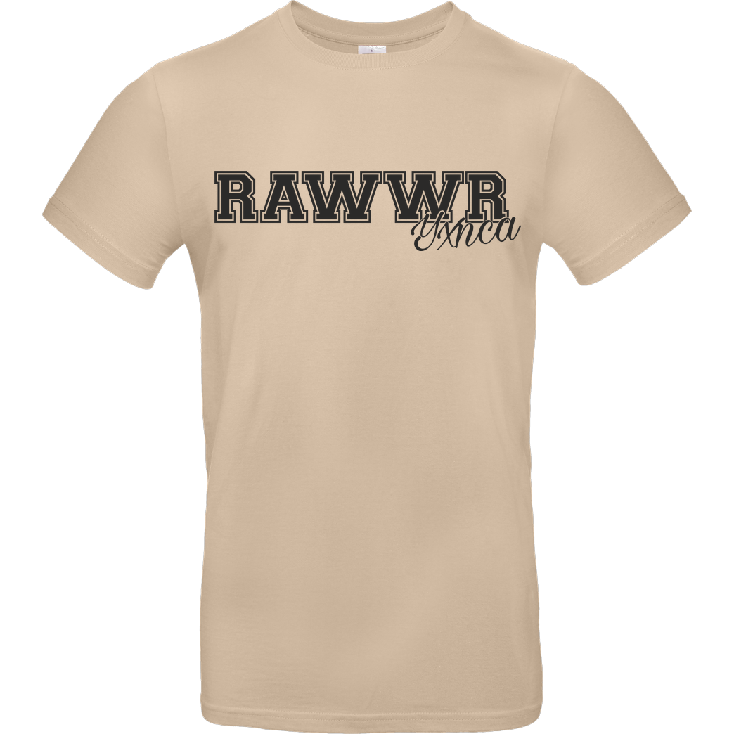 Yxnca Yxnca - RAWWR T-Shirt B&C EXACT 190 - Sand