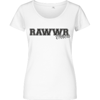 Yxnca Yxnca - RAWWR T-Shirt Damenshirt weiss