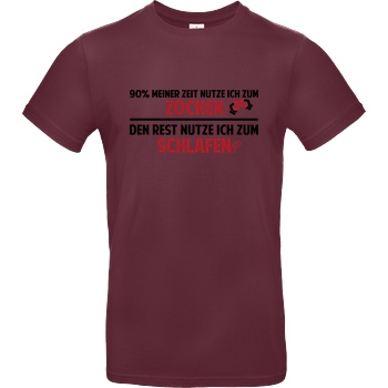 IamHaRa Zocker Zeit T-Shirt B&C EXACT 190 - Bordeaux