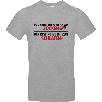 IamHaRa Zocker Zeit T-Shirt B&C EXACT 190 - heather grey