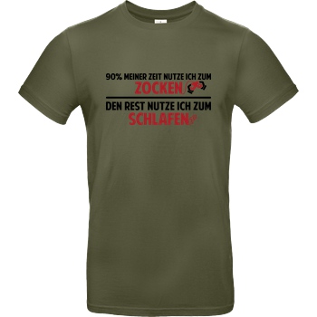 IamHaRa Zocker Zeit T-Shirt B&C EXACT 190 - Khaki