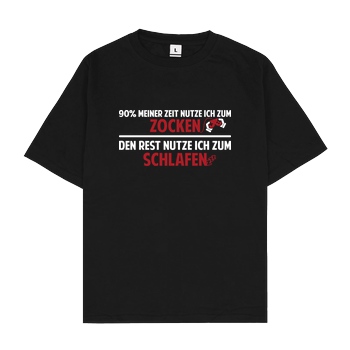 IamHaRa Zocker Zeit T-Shirt Oversize T-Shirt - Schwarz