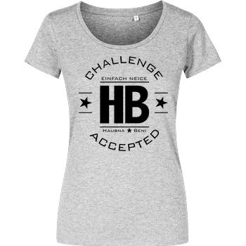 2EpicBuddies - Challenge schwarz Girlshirt heather grey