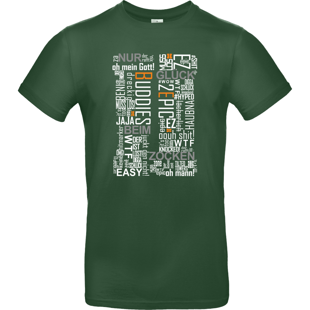 Die Buddies zocken 2EpicBuddies - Cloud T-Shirt B&C EXACT 190 -  Bottle Green