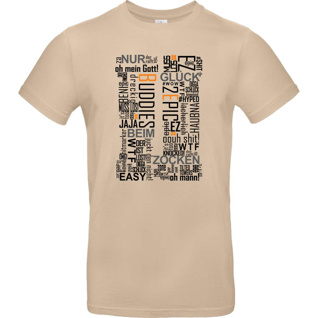 Die Buddies zocken 2EpicBuddies - Cloud T-Shirt B&C EXACT 190 - Sand