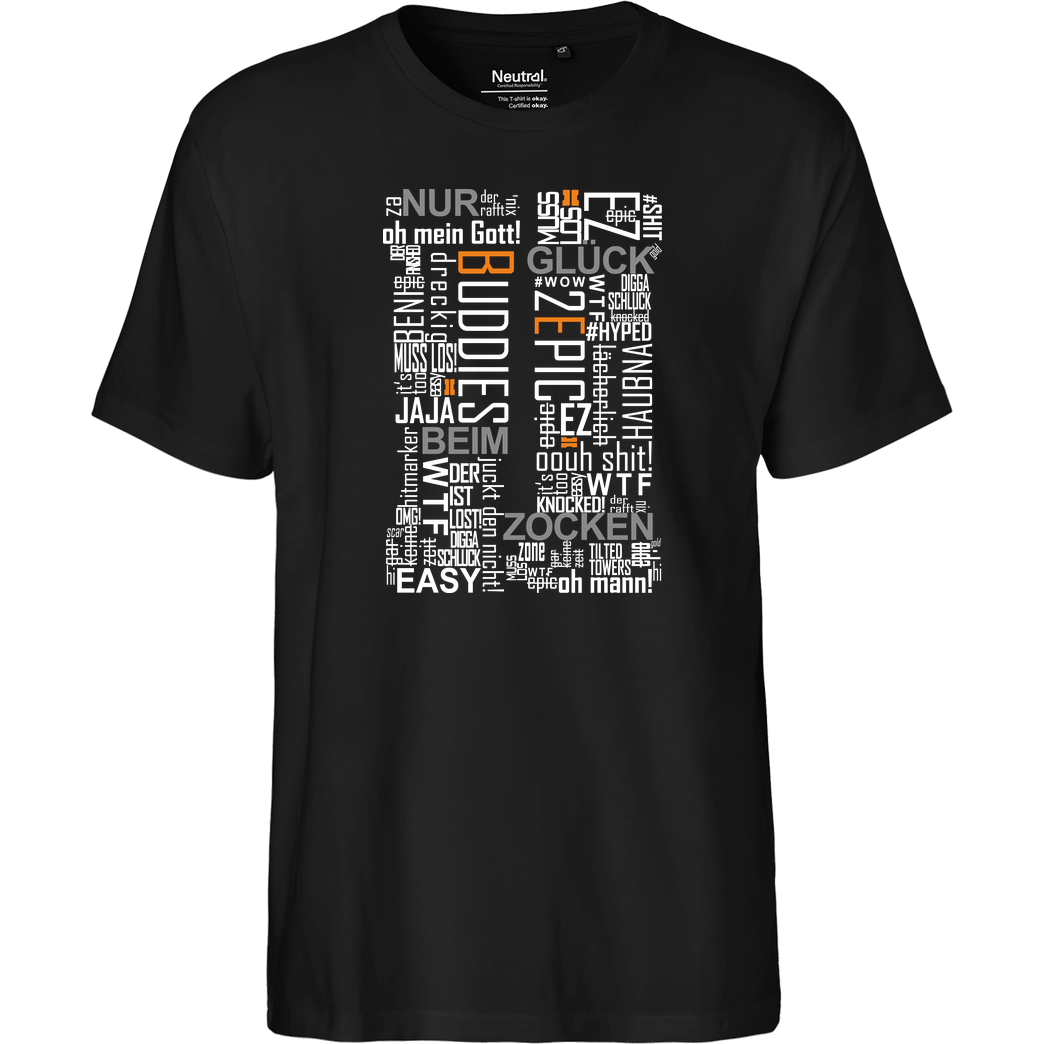 Die Buddies zocken 2EpicBuddies - Cloud T-Shirt Fairtrade T-Shirt - black