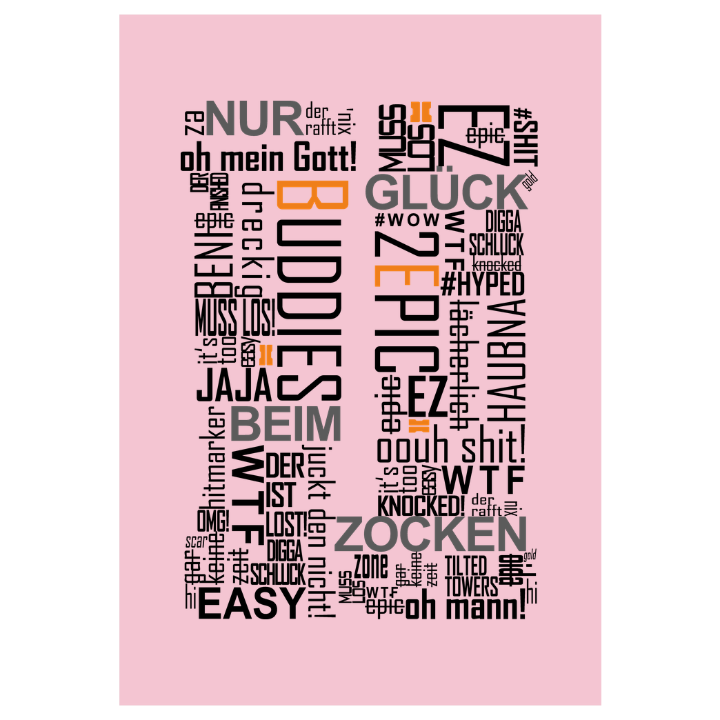Die Buddies zocken 2EpicBuddies - Cloud Druck Art Print pink
