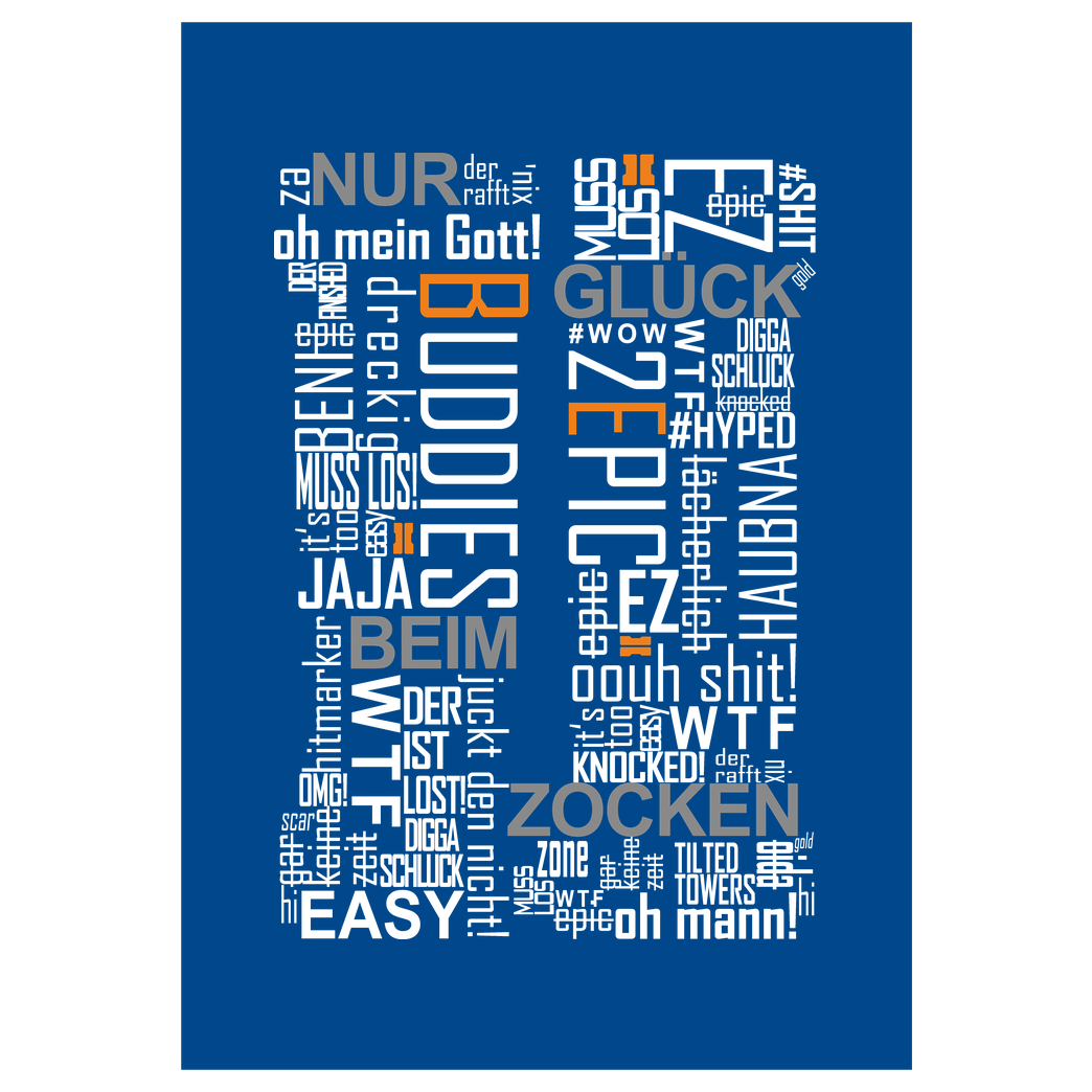 Die Buddies zocken 2EpicBuddies - Cloud Druck Art Print blue