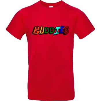 Die Buddies zocken 2EpicBuddies - Colored Logo Big T-Shirt B&C EXACT 190 - Red