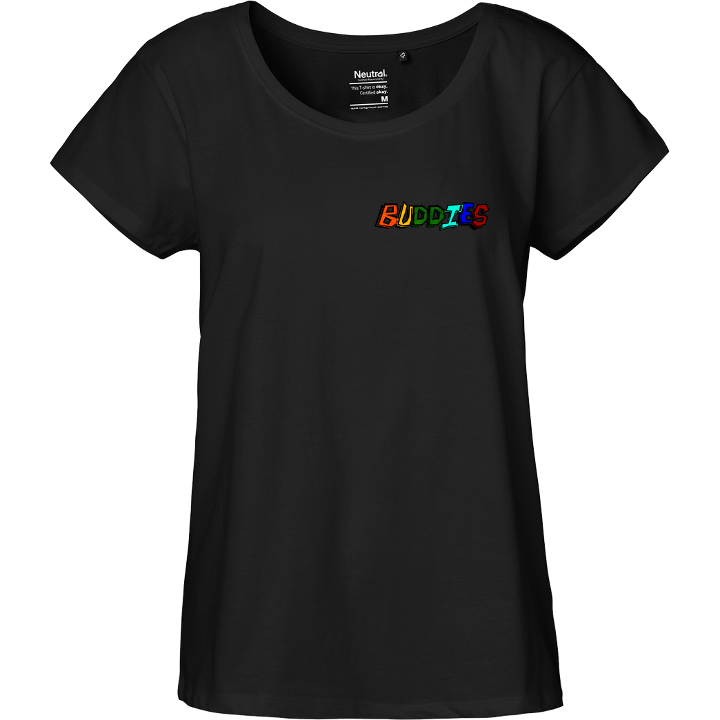 Die Buddies zocken 2EpicBuddies - Colored Logo Small T-Shirt Fairtrade Loose Fit Girlie - black