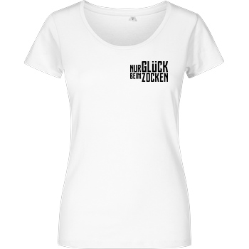 Die Buddies zocken 2EpicBuddies - Nur Glück beim Zocken clean T-Shirt Girlshirt weiss