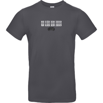 Die Buddies zocken 2EpicBuddies - Nur Glück beim Zocken Controller T-Shirt B&C EXACT 190 - Dark Grey
