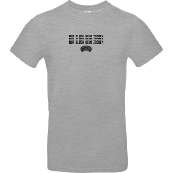 Die Buddies zocken 2EpicBuddies - Nur Glück beim Zocken Controller T-Shirt B&C EXACT 190 - heather grey