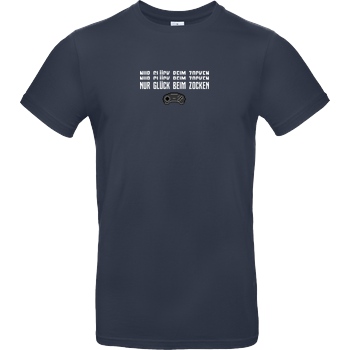 Die Buddies zocken 2EpicBuddies - Nur Glück beim Zocken Controller T-Shirt B&C EXACT 190 - Navy