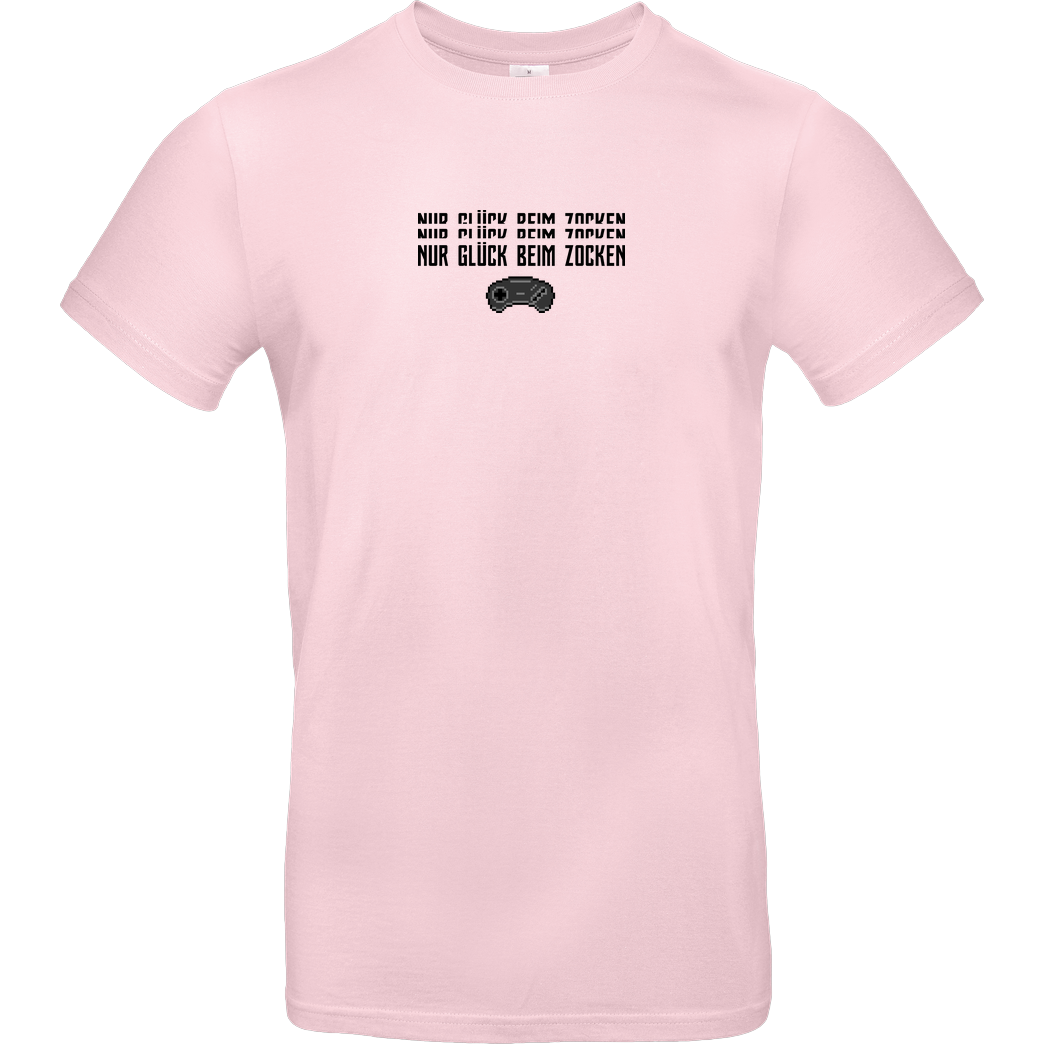 Die Buddies zocken 2EpicBuddies - Nur Glück beim Zocken Controller T-Shirt B&C EXACT 190 - Light Pink