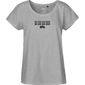 Die Buddies zocken 2EpicBuddies - Nur Glück beim Zocken Controller T-Shirt Fairtrade Loose Fit Girlie - heather grey