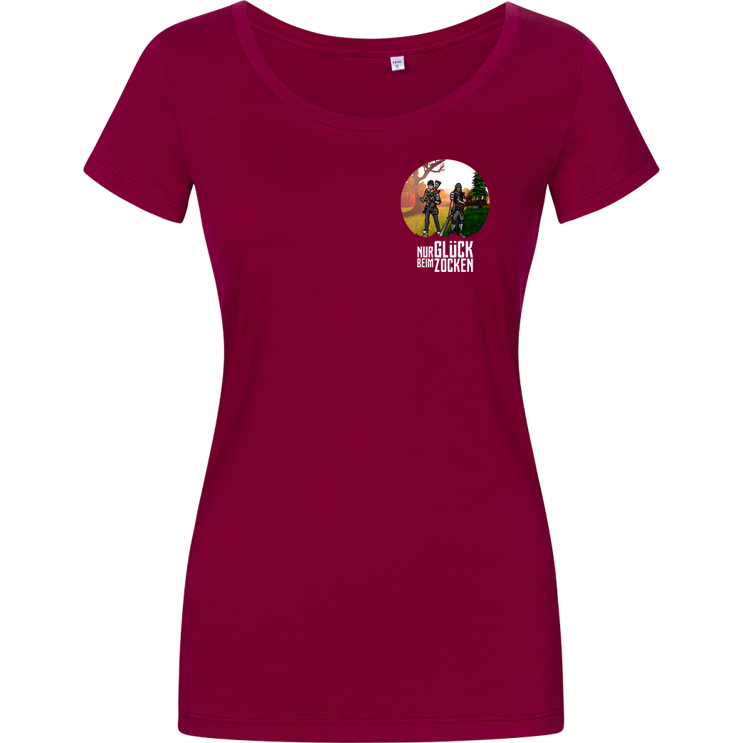 Die Buddies zocken 2EpicBuddies - Nur Glück beim Zocken T-Shirt Girlshirt berry