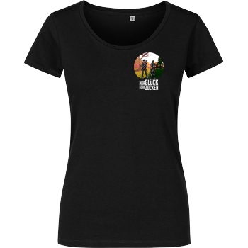 Die Buddies zocken 2EpicBuddies - Nur Glück beim Zocken T-Shirt Girlshirt schwarz