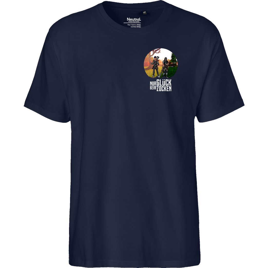 Die Buddies zocken 2EpicBuddies - Nur Glück beim Zocken T-Shirt Fairtrade T-Shirt - navy