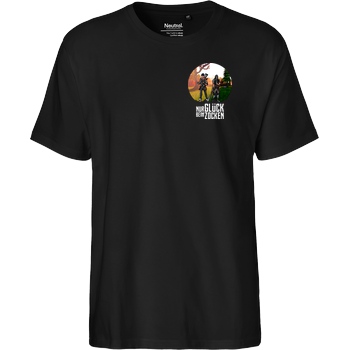 Die Buddies zocken 2EpicBuddies - Nur Glück beim Zocken T-Shirt Fairtrade T-Shirt - black