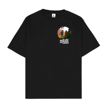 Die Buddies zocken 2EpicBuddies - Nur Glück beim Zocken T-Shirt Oversize T-Shirt - Black