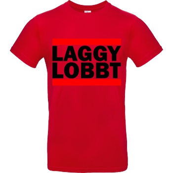 Hornisse86 Hornisse86 - Laggy Lobbt schwarz T-Shirt B&C EXACT 190 - Red