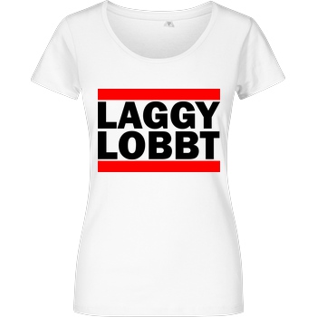 Hornisse86 Hornisse86 - Laggy Lobbt schwarz T-Shirt Girlshirt weiss