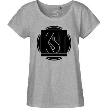 KsTBeats KsTBeats - Simple Logo T-Shirt Fairtrade Loose Fit Girlie - heather grey