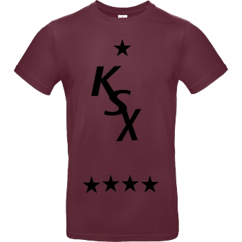 KunaiSweeX KunaiSweeX - KSX T-Shirt B&C EXACT 190 - Burgundy
