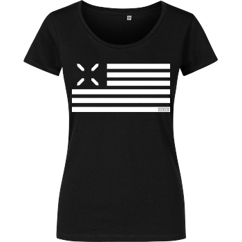 MarselSkorpion NTRVN - HitsAndStripes T-Shirt Girlshirt schwarz