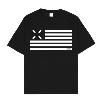 MarselSkorpion NTRVN - HitsAndStripes T-Shirt Oversize T-Shirt - Black