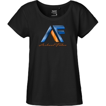 Achsel Folee Achsel Folee - Logo T-Shirt Fairtrade Loose Fit Girlie - black