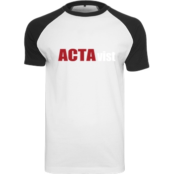 None ACTAvist T-Shirt Raglan Tee white
